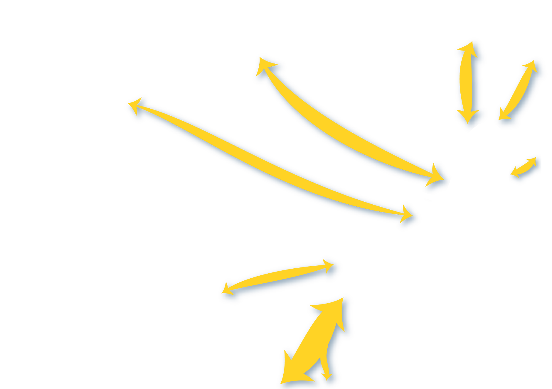 Überlagerte Ebene auf der Karte, welche die Einflussströme anzeigt.