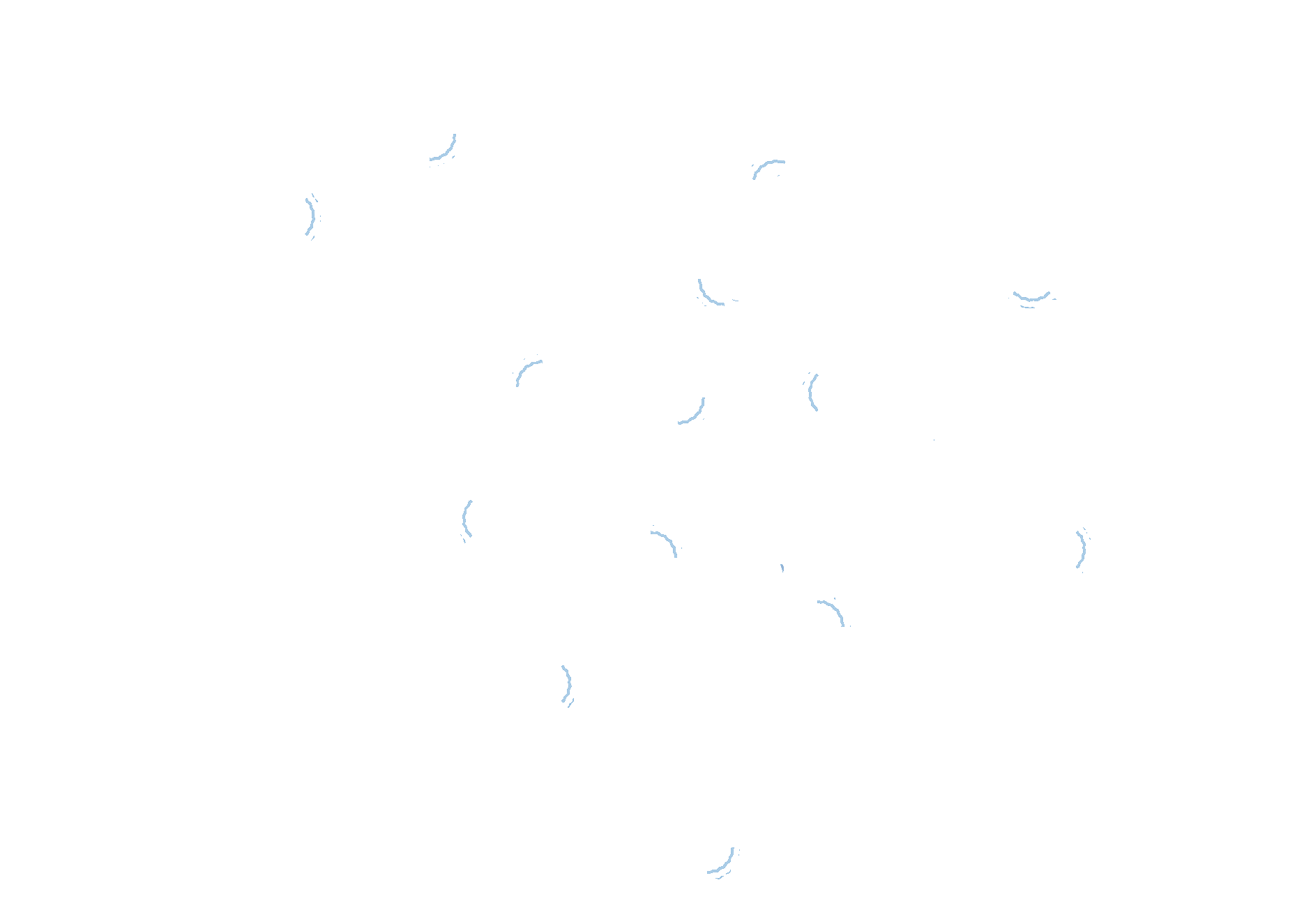 Überlagerte Ebene auf der Karte, welche die Einflussregionen anzeigt.